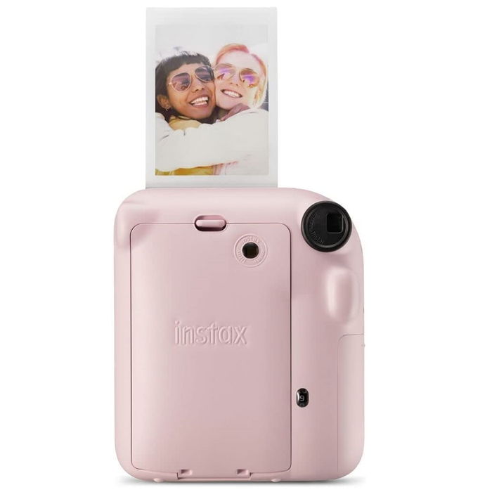 Fujifilm Instax Mini 12 Cámara Instantánea Azul Pastel con Flash Automático, Modo Selfie y Exposición Automática, Incluye 2 Pilas AA