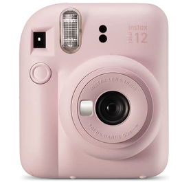 Fujifilm Instax Mini 12 Cámara Instantánea Azul Pastel con Flash Automático, Modo Selfie y Exposición Automática, Incluye 2 Pilas AA
