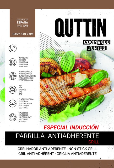 Quttin Parrilla Rectangular 35.8 x 23.1 x 3.4 cm Grill (6 Unidades)