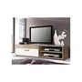 Mueble TV PILVI 120 cm Roble / Blanco Mueble de Madera Aglomerada