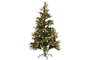 DKD Home Decor Árbol de Navidad Bosque tradicional Estilo Alpina, Verde y Rojo, 95x150x95 cm, PVC y LED