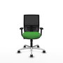 PIQUERAS Y CRESPO Silla de oficina Yunquera con mecanismo Sincro/Traslack, Verde y Negro