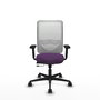 PIQUERAS Y CRESPO Silla de oficina Zulema con mecanismo Sincro/Traslack, Morado y Blanco