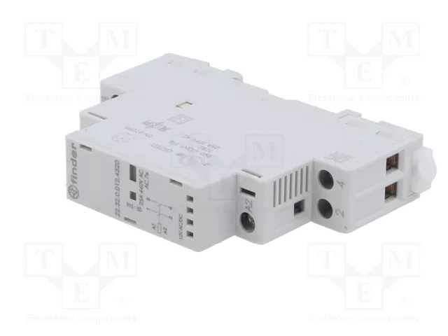 FINDER Contactor de Instalación Modular 2-Polar 25A 12VAC/12VDC