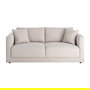 Sofá 3 Plazas Crema Tejido-Madera 210 X 96 X 86 cm
