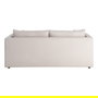 Sofá 3 Plazas Crema Tejido-Madera 210 X 96 X 86 cm