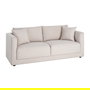 Sofá 3 Plazas Crema Tejido-Madera 210 X 96 X 86 cm