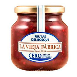 LA VIEJA FABRICA Mermelada Frutas del Bosque Sin Azúcar Refinado, Elaborada con Endulzante 100% Natural, Sin Conservantes ni Colorantes, 280g