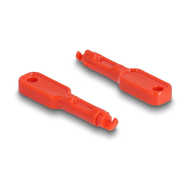 DeLOCK Juego de bloqueadores de puertos RJ45 con llave, 10 unidades, Rojo DeLOCK Juego de bloqueadores de puertos RJ45 con llave, 10 unidades, Rojo