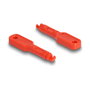 DeLOCK Juego de bloqueadores de puertos RJ45 con llave, 10 unidades, Rojo