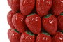 DKD Home Decor Centro de Mesa de Gres con Fresas Rojo