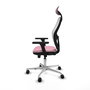 PIQUERAS Y CRESPO Silla de oficina Jorquera Rosa y Blanco