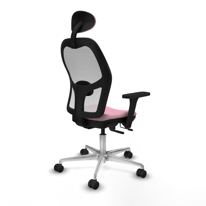 PIQUERAS Y CRESPO Silla de oficina Jorquera Rosa y Blanco
