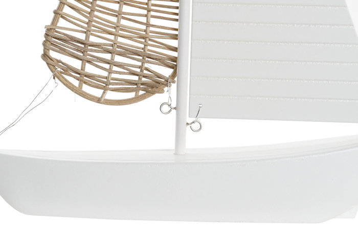 DKD Home Decor Decoración MDF Mimbre Velero Surtido 2