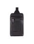 Piquadro Tallin Bolso de Cuero Bandolera Mono Negro