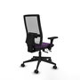 PIQUERAS Y CRESPO Silla de oficina Horna con mecanismo Sincro/Traslack, Morado y Blanco