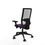 PIQUERAS Y CRESPO Silla de oficina Horna con mecanismo Sincro/Traslack, Morado y Blanco