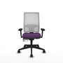 PIQUERAS Y CRESPO Silla de oficina Horna con mecanismo Sincro/Traslack, Morado y Blanco