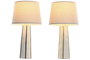 DKD Home Decor Lampara Sobremesa Urban Blanco Verde 25 x 45 x 25 cm (2 Unidades)