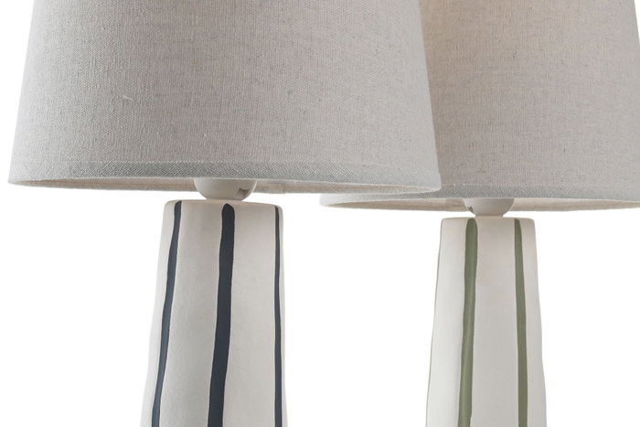 DKD Home Decor Lampara Sobremesa Urban Blanco Verde 25 x 45 x 25 cm (2 Unidades) DKD Home Decor Lampara Sobremesa Urban Blanco Verde 25 x 45 x 25 cm (2 Unidades)