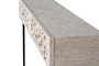 Giner y Colomer Consola Madera Mango Metal Blanco y Negro Envejecido 120 cm