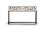 Giner y Colomer Consola Madera Mango Metal Blanco y Negro Envejecido 120 cm