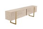Nordure Mueble para TV Travertino y Oro, 180x50x29.5 cm