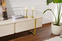 Nordure Mueble para TV Travertino y Oro, 180x50x29.5 cm