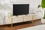 Nordure Mueble para TV Travertino y Oro, 180x50x29.5 cm