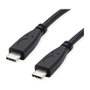 ROLINE Cable USB 3.2 Gen 2 C-C, 10Gbit/s, 100W, 0,5 m, Negro