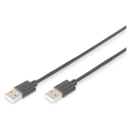 Digitus Cable USB 2.0 Tipo A Macho a Macho 1,8 m Negro