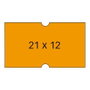 Apli Etiquetas de Precios Naranjas Removibles 21 x 12 mm, Pack de 6 Rollos