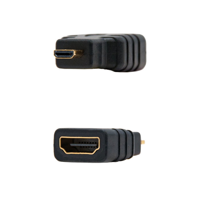 Nanocable Adaptador HDMI A hembra a Micro HDMI D macho 10.15.1206 Negro