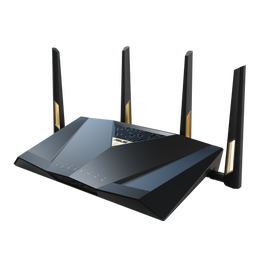 Asus 90IG08V0-MO3N0V Router Inalámbrico Wi-Fi 7 Doble Banda 10 Gigabit Ethernet Negro Gris 5764 Mbit/s