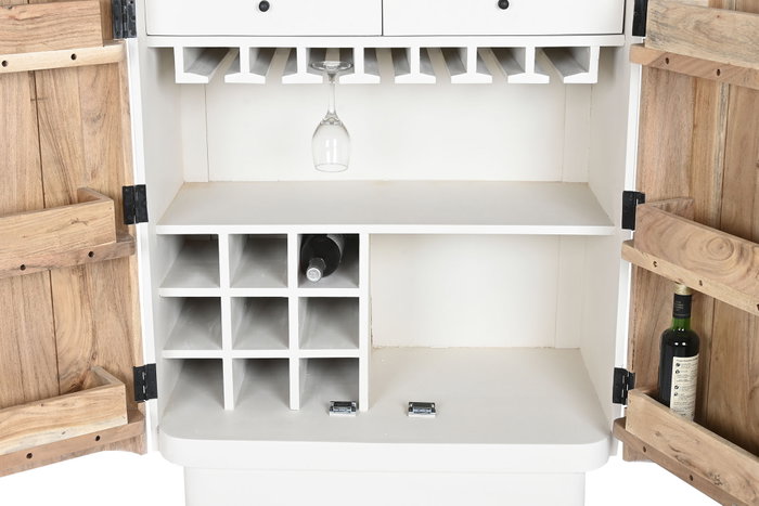 DKD Home Decor Botellero Scandi White Mango Acacia Natural Blanco 85 x 50 x 100 cm con 6 Estanterías DKD Home Decor Botellero Scandi White Mango Acacia Natural Blanco 85 x 50 x 100 cm con 6 Estanterías