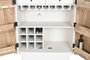 DKD Home Decor Botellero Scandi White Mango Acacia Natural Blanco 85 x 50 x 100 cm con 6 Estanterías