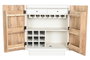 DKD Home Decor Botellero Scandi White Mango Acacia Natural Blanco 85 x 50 x 100 cm con 6 Estanterías