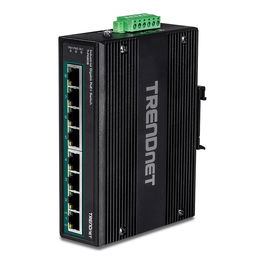 TRENDnet TI-PG80B Switch Industrial Gigabit 8 Puertos PoE+ 200W, Montaje en Carril DIN IP30 (-40 a 75 grados C)