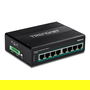 TRENDnet TI-PG80B Switch Industrial Gigabit 8 Puertos PoE+ 200W, Montaje en Carril DIN IP30 (-40 a 75 grados C)
