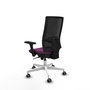 PIQUERAS Y CRESPO Silla de oficina Horna con mecanismo Sincro, Morado y Negro