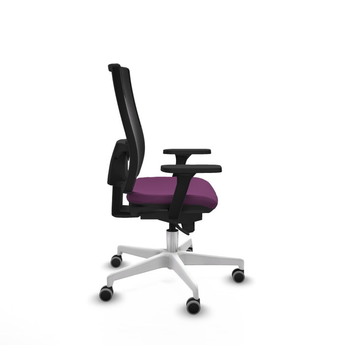 PIQUERAS Y CRESPO Silla de oficina Horna con mecanismo Sincro, Morado y Negro