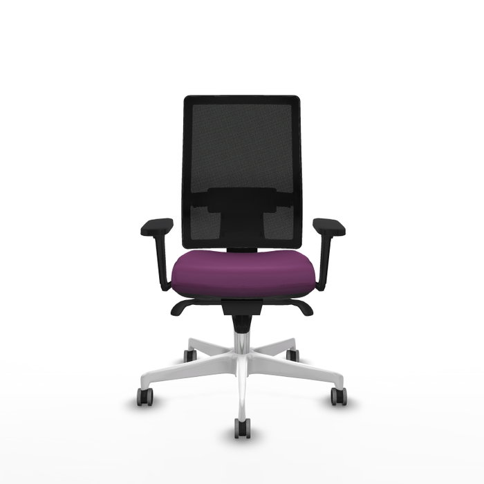 PIQUERAS Y CRESPO Silla de oficina Horna con mecanismo Sincro, Morado y Negro