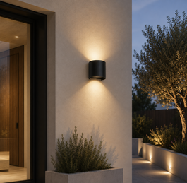 Aplique LED Exterior 2x5W IP65 Negro 4000K