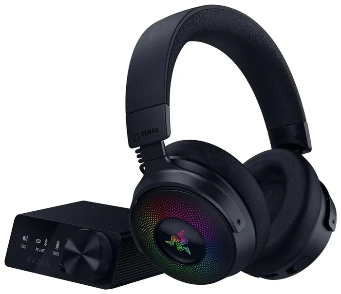 Razer Kraken V4 PRO Auriculares de Juego Inalámbricos y Alámbricos Negro