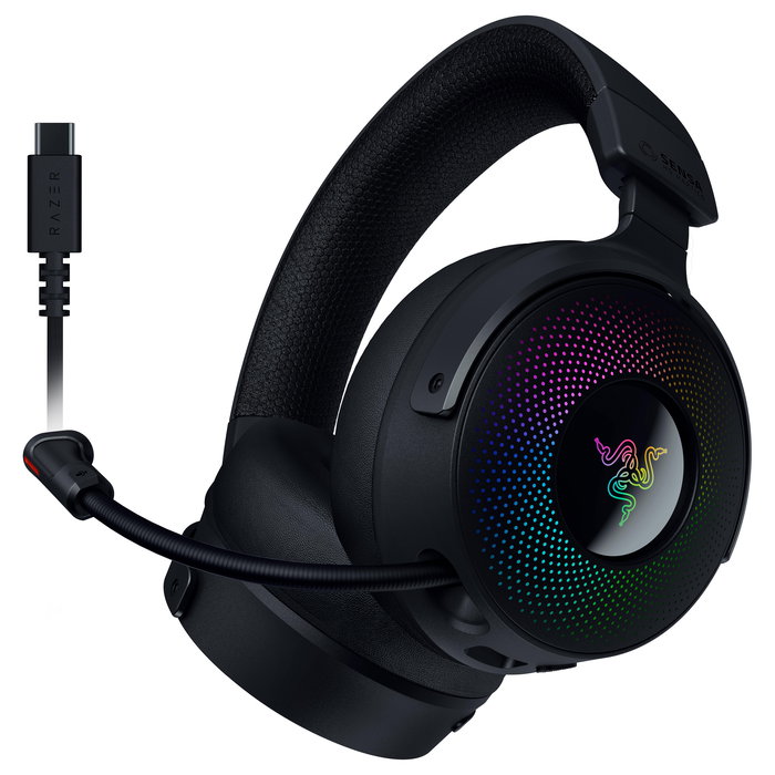 Razer Kraken V4 Pro Auriculares Gaming Inalámbricos y Alámbricos Over-Ear con THX Spatial Audio, Negro - Ref. Kraken V4 PRO