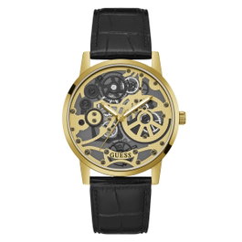 Guess GW0570G1 Reloj de Cuarzo con Correa de Cuero Negra