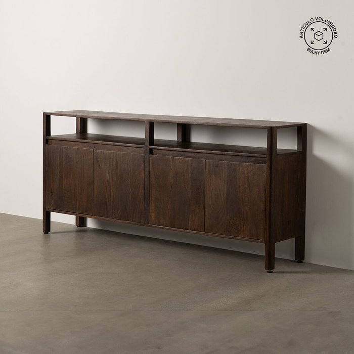 Ixia Aparador Marrón de Madera de Mango 190 x 40 x 86 cm Ixia Aparador Marrón de Madera de Mango 190 x 40 x 86 cm