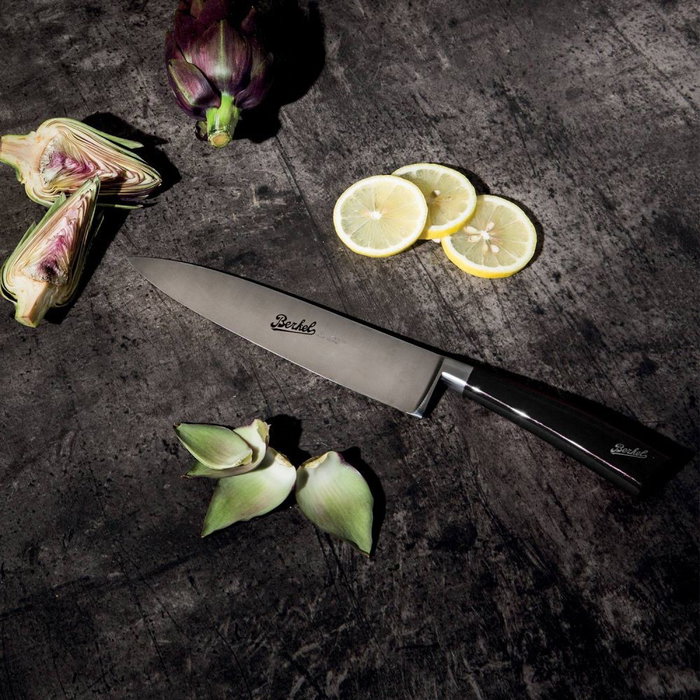 Berkel Elegance Glossy Black Juego de Asar 3 Piezas - Cuchillo Acero Inoxidable 22 cm