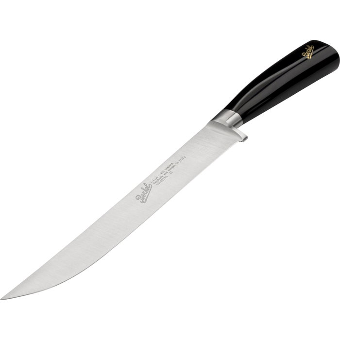 Berkel Elegance Glossy Black Roast-Set de 3 piezas con cuchillo, horquilla y acero de afilar Berkel Elegance Glossy Black Roast-Set de 3 piezas con cuchillo, horquilla y acero de afilar