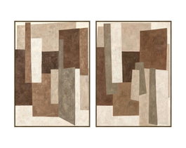 DKD Home Decor Cuadro Lienzo Abstracto Set de 2